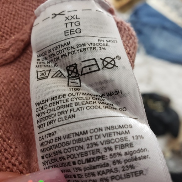 Old Navy Blush Pink Lightweight Sweater Sz XXL C7 - Picture 5 of 5